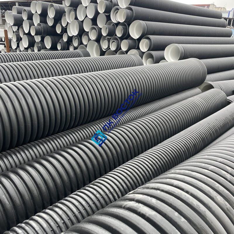 Труба пэ канализационная 575/500 SN6 гофрированная двухслойная